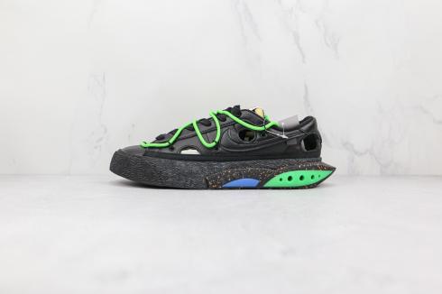 törtfehér x Nike SB Blazer alacsony fekete zöld kék cipőt DH7863-001