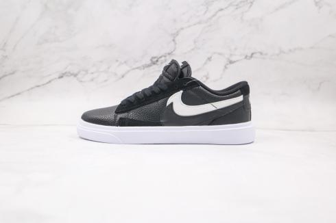 Sacai x Nike SB Blazer alacsony fekete fehér cipőt BV0076-101