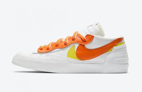 Sacai x Nike SB Blazer Low White Magma Orange DD1877-100 .