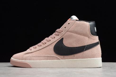 2019 Dámske Nike Blazer Mid Vintage Suede Particle Pink Black Gum 917862 601