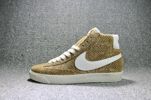 High End Product Womens Nike Blazer Mid Sde Gold Stripe Mens Shoes 822430-972