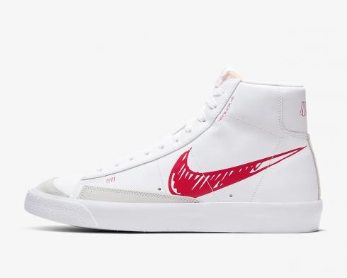 Nike SB Blazer Mid 77 Sketch Red White Shoes CW7580-100