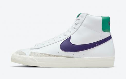 Nike SB Blazer Mid 77 Vintage Joker White Court สีม่วงสีเขียว Noise DO1157-100
