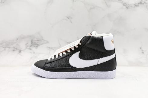 Nike SB Blazer Mid Leather 復古黑色跑鞋 525366-002