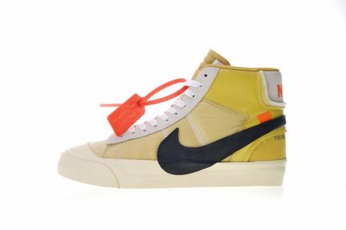 Nike Blazer Studio Mid Pale Vanilla Tan Orange สีขาว AA3832-700