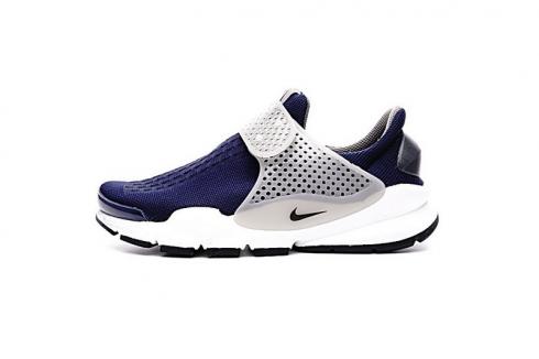 Nike Sock Dart KJCRD Binary Blue Dark Grey White Black Running Shoes 819686 - - 401 - upgrade your pool slides for these leather sandals from