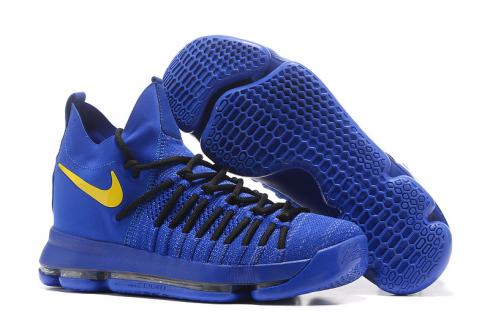 Nike Zoom KD IX 9 EP blå gul Herre basketballsko