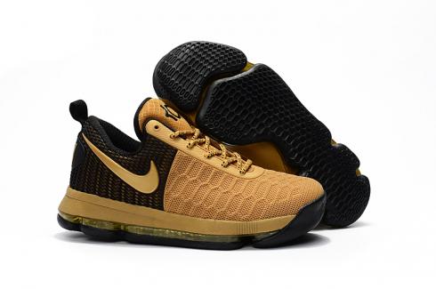 Nike Zoom KD 9 EP IX รองเท้าผู้ชาย Golden Black KPU
