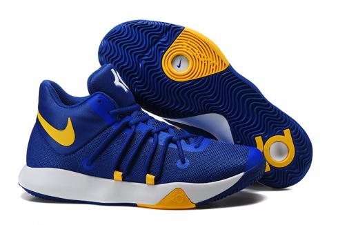 Sepatu Basket Pria Nike Zoom KD Trey VI 6 Biru Putih Kuning