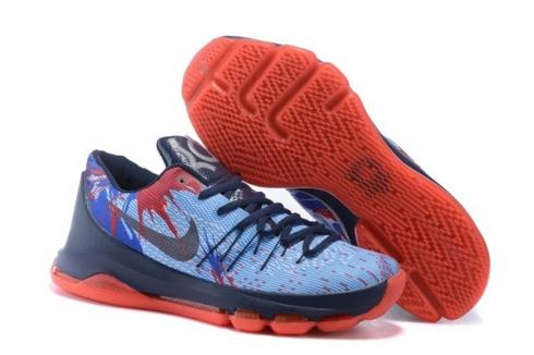Nike KD Basketball Durant Navy Blanc Rouge Chaussures Homme Independence Day USA 4th of July 749375-446