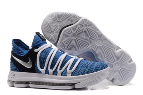 Nike Zoom KD X 10 Chaussures De Basket Homme Bleu Blanc Neuf
