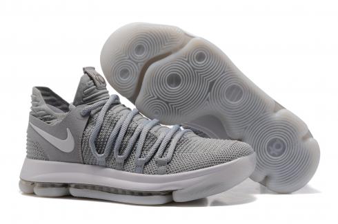 Nike Zoom KD X 10 Men Basketball Shoes Light Grey White
