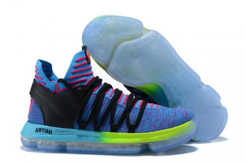 Nike Zoom KD X 10 Chaussures de basket-ball pour Homme Bleu Ciel Noir Nouveau