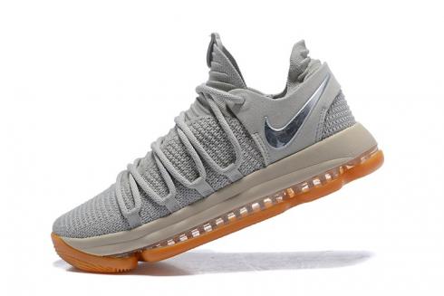 Nike KD 10 zapatos de baloncesto para hombre gris pálido claro hueso goma 897817 001