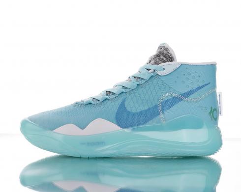 Nike Zoom KD 12 EP A לטאה כחול לבן נעלי כדורסל AR4230-404