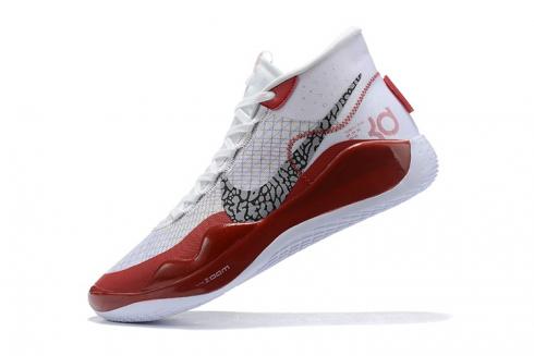 Nike Zoom KD 12 EP White Gym Red Black Cement Баскетбольные кроссовки AR4229-611