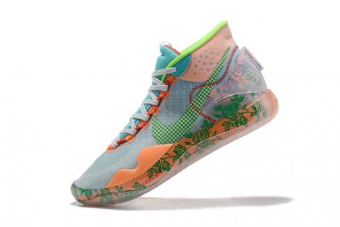 Nike Zoom KD 12 NRG EP EYBL Yeşil Turuncu Mavi Kevin Durant Basketbol Ayakkabıları CK1197-301,ayakkabı,spor ayakkabı