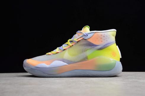 Nike Zoom KD 12 NRG EP EYBL Nationals Svetlofialová Oranžová Žltá Kevin Durant Basketbalová obuv CK1200-900