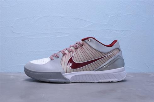 Nike Zoom Kobe 4 IV Protro Rouge Gris Blanc Chaussures de basket 344355-061
