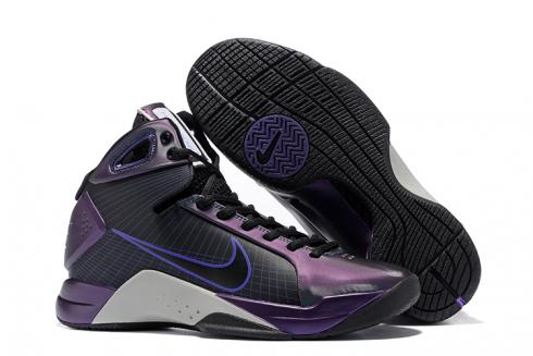 Nike Zoom Kobe IV 4 High Pria Sepatu Basket Sneaker Ungu Tua