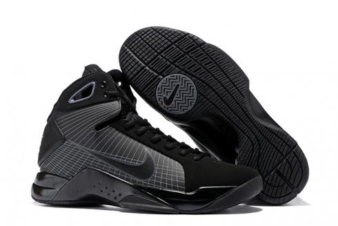 Nike Zoom Kobe IV 4 High Men รองเท้าบาสเก็ตบอลรองเท้าผ้าใบ Pure Black Grey