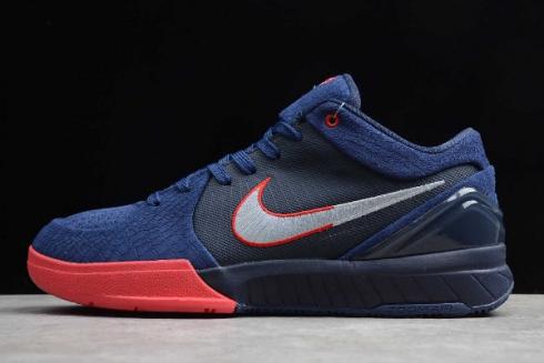 Yenilmez x Nike Kobe 4 IV Protro Koyu Mavi Kırmızı AV6339 040,ayakkabı,spor ayakkabı