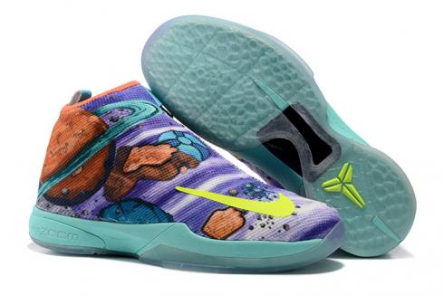 Nike Zoom Kobe Icon Jacquard Men Casual Shoes Easter Purple Blue Green Multi Color 818583