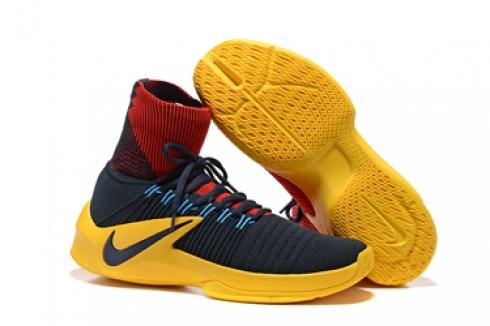 Nike Zoom Kobe Elite High Chaussures Homme Sneaker Basketball Jaune Noir Rouge Crimson