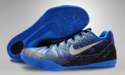 Nike Kobe 9 EM - 遊戲皇家金屬銀藍色英雄 652908-404