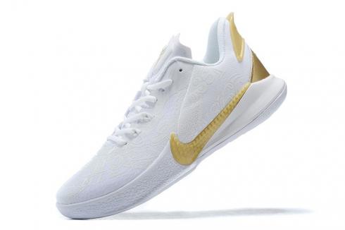 новый релиз Nike Kobe Mamba Fury White Metallic Gold Kobe Bryant Баскетбольные кроссовки CK2087-107