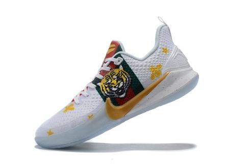 Баскетбольные кроссовки Nike Kobe Mamba Focus EP White Yellow Tigers Kobe Bryant AO4434-105