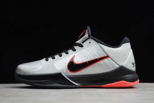 2020 Nike Zoom Kobe 5 Kurt Gri Siyah Cesur Kırmızı 386429-006,ayakkabı,spor ayakkabı