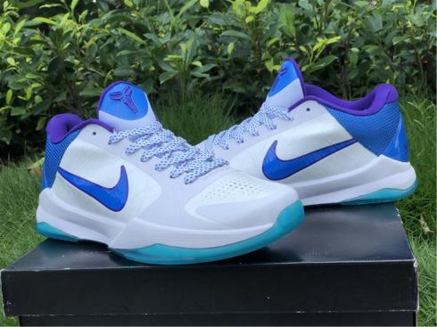 Взуття Nike Zoom Kobe 5 Protro Hornets White Blue Purple CD4991-110