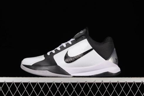 Nike Zoom Kobe 5 V TB สีขาว สีดำ สีเทาอ่อน 407710-100