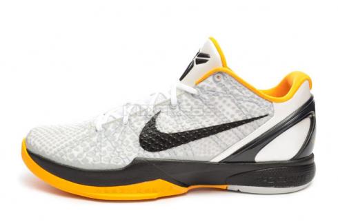 Nike Zoom Kobe 6 VI Del Sol White Black Yellow Basketball Shoes 436311-101