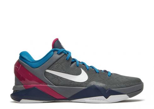 Nike Zoom Kobe 7 System Fireberry Thunder Cool Azul Gris Frbrry Blanco 488371-004