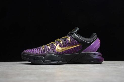 Nike Zoom Kobe 7 VII Chaussures de basket-ball noir violet or 511371-005