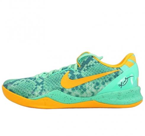 Nike Kobe 8 - Green Glow Laser Orange Mineral Teal 555035-304