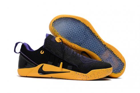 Nike Zoom Kobe AD Elite NXT BLACK фиолетово-желтые мужские баскетбольные кроссовки