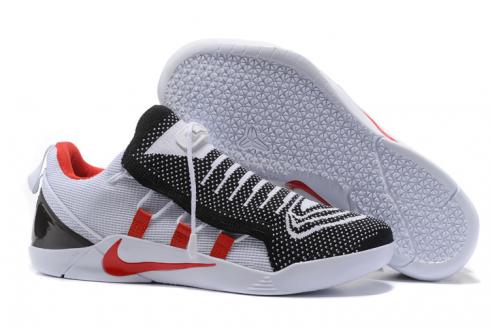 Nike Zoom Kobe XII AD NXT รองเท้าบาสเก็ตบอลผู้ชายสีขาวสีดำสีแดง 916832-016