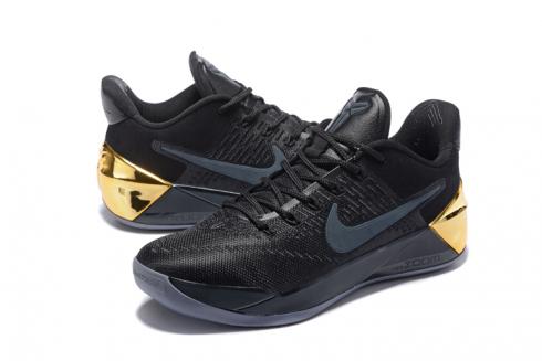 Nike Zoom Kobe 12 AD Black Gray Golden Men Basketball Shoes - Kobe AD ...
