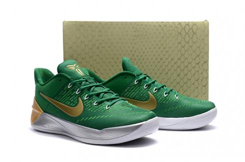 Nike Zoom Kobe 12 AD Green Golden Silver White Men Shoes - Kobe AD ...