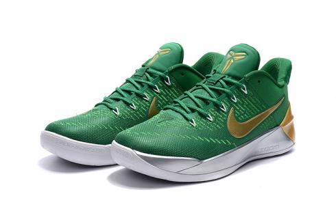 Nike Zoom Kobe 12 AD Green Golden Silver White Men Shoes - Kobe AD ...