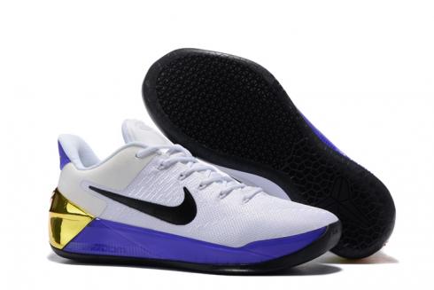 Nike Zoom Kobe 12 AD белые черные фиолетовые золотые мужские баскетбольные кроссовки