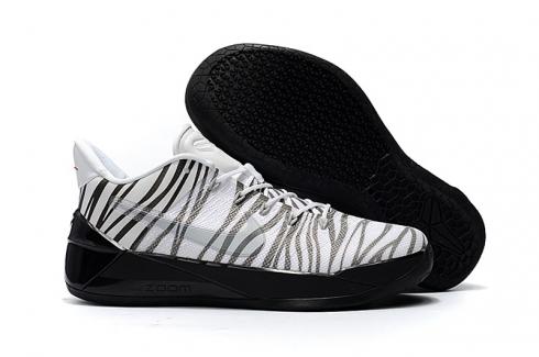 Nike Zoom Kobe XII AD Blanco Cláusula Negro Hombres Zapatos De Baloncesto