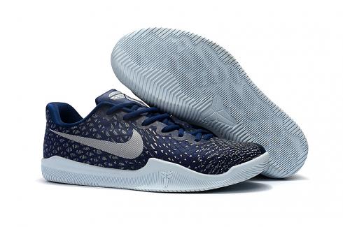Nike Kobe Mentality 3 Sepatu Pria Sneaker Basket Gridding Biru Laut Putih