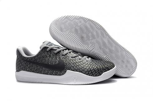 Nike Kobe Mentality 3 รองเท้าผู้ชายรองเท้าผ้าใบบาสเกตบอล Gridding Wolf สีเทาสีขาว