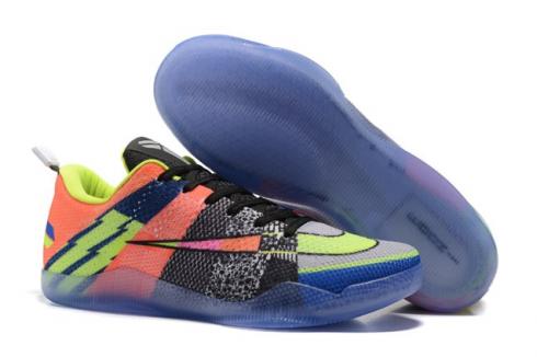 Nike Kobe 11 Elite Low All Star Naranja Negro Verde Multi Color Hombres Zapatos De Baloncesto 822675