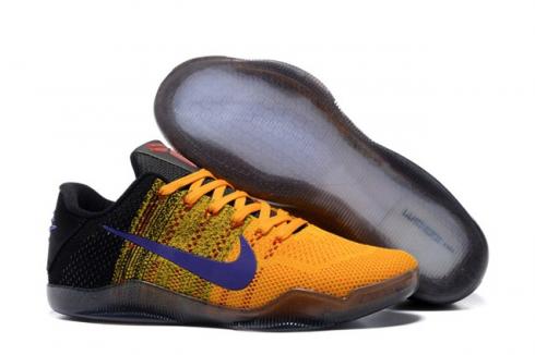 Nike Kobe XI 11 Elite Low ASG All Star Amarillo Negro Púrpura Zapatos de baloncesto 822675