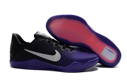 Nike Kobe XI 11 Elite Low Eulogy Hyper Grape ใหม่สีขาวสีดำ 822675 510